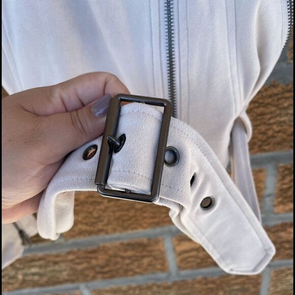 Cupcakes And Cashmere Faux Suede Manele Moto Biker Jacket Size Small - Picture 12 of 12